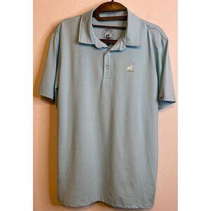 PROUD 90 Golf Is Fun Blue Polo Short Sleeve Shirt Dog Stretch Size SMALL